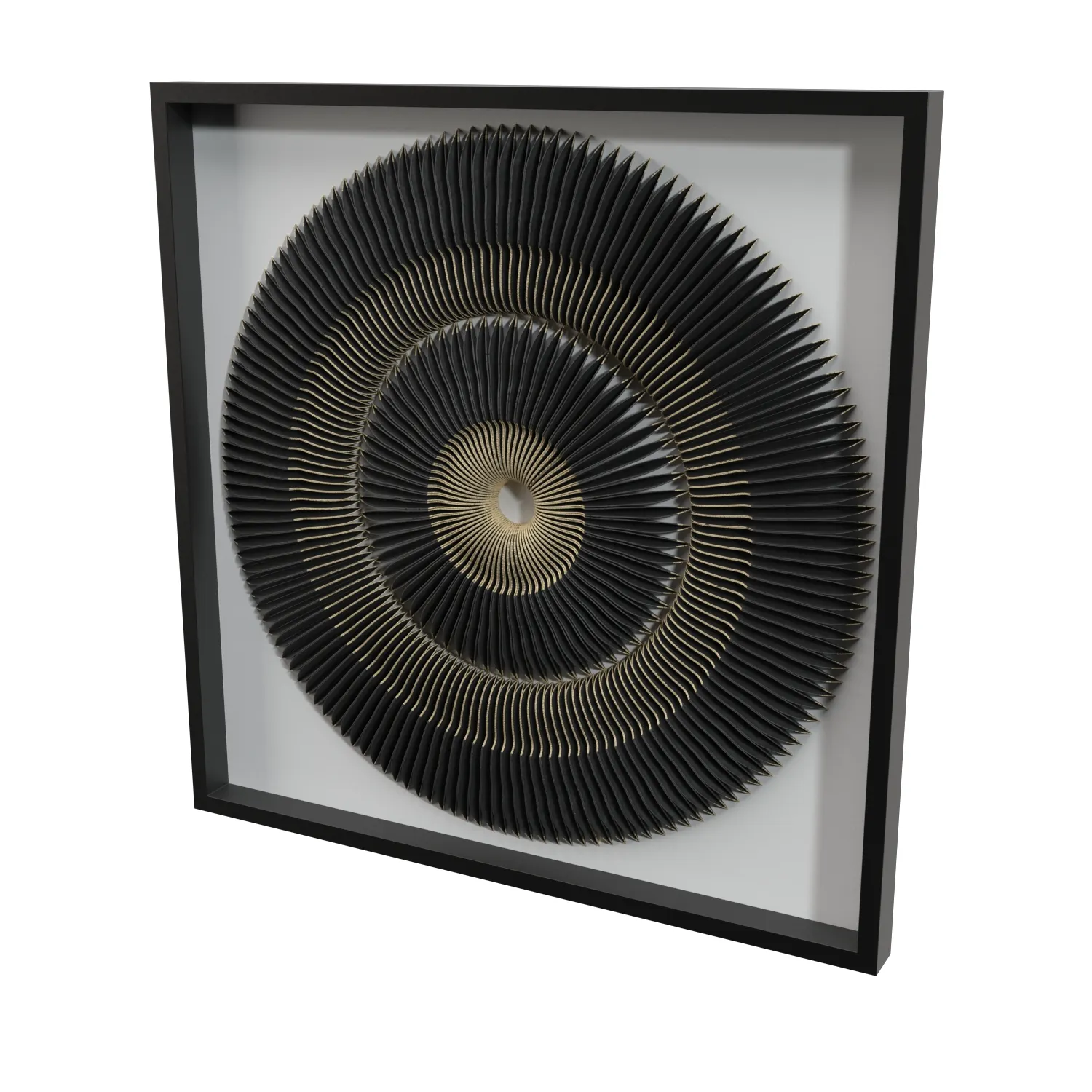 Uttermost Wall Decor Sandara Black And Gold Shadow Box PBR 3D Model_06